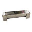 Gouttière à bûche carrée inox embouts démontables 30 cm 