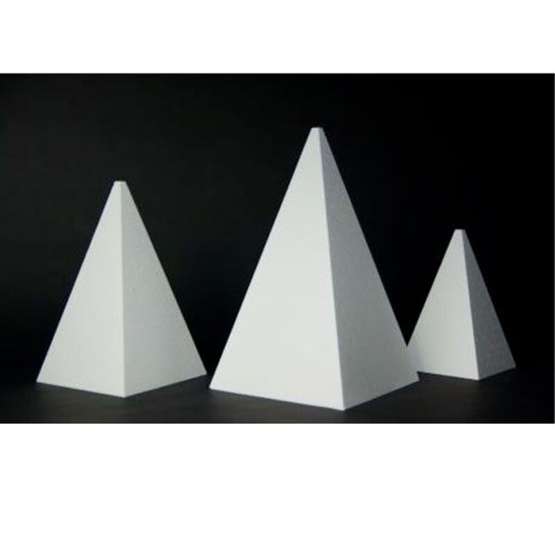 Présentoir polystyrène pyramide 4 faces