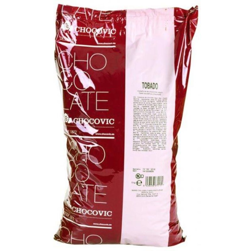 Chocolat de Couverture Noir Tobado Chocovic 5 kg