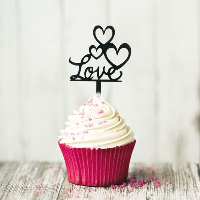 Cake Topper Love (x8)