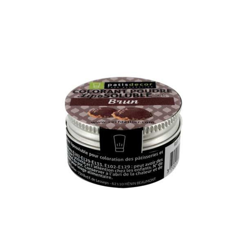 Colorant alimentaire liposoluble poudre brun 5 g