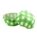 Caissette cupcake vichy vert (x 50)