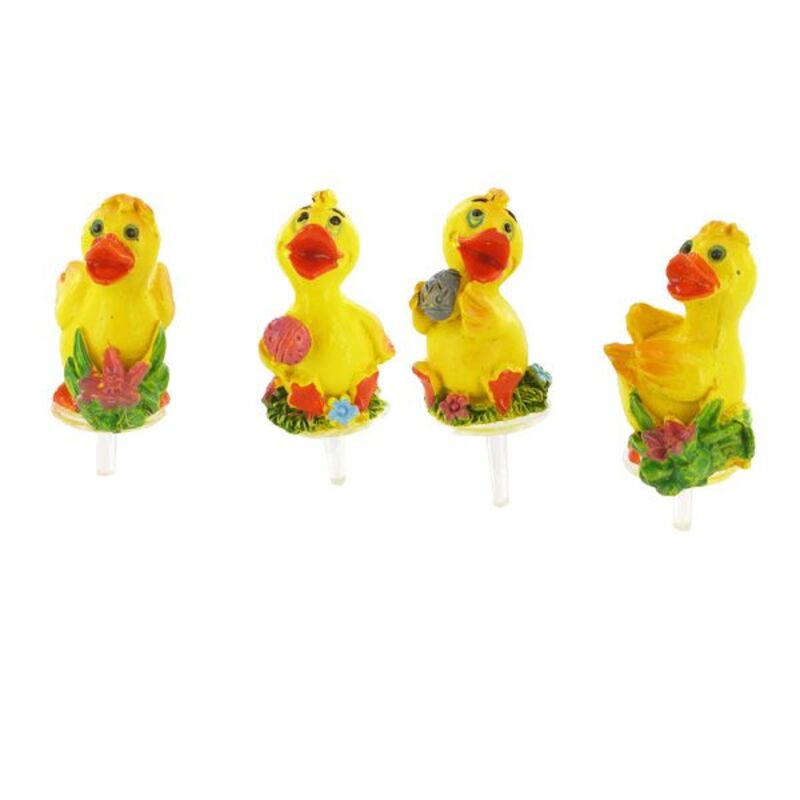 Poussins sur pique assortis (x4) 