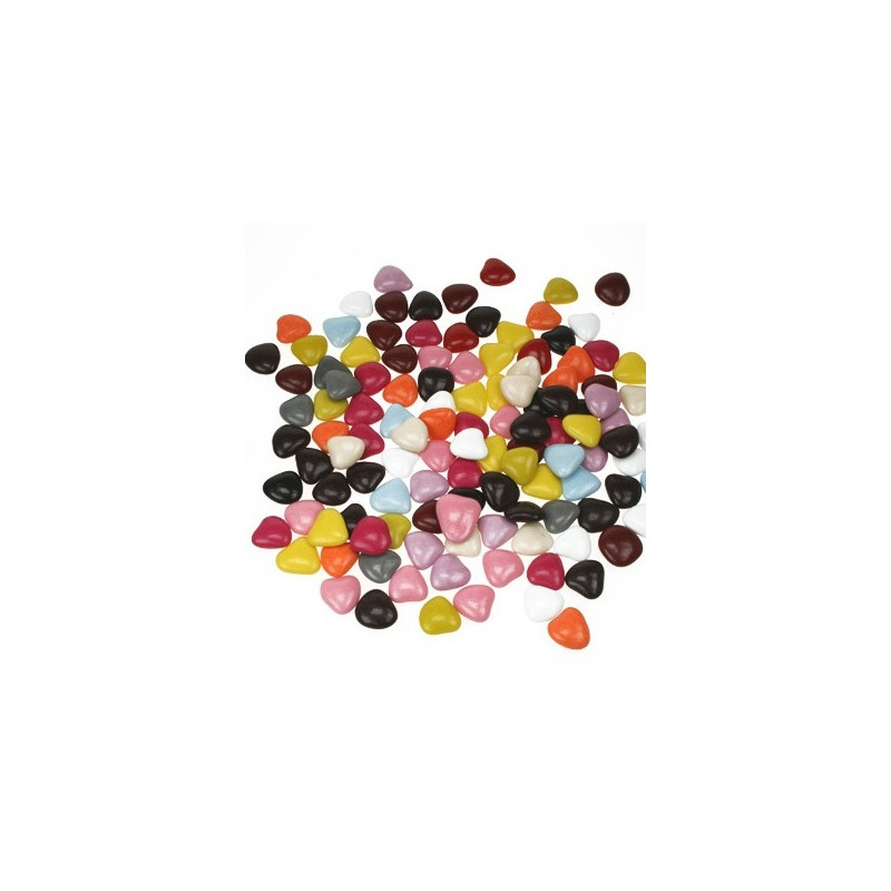 Dragées mini coeurs assorties (150 g)