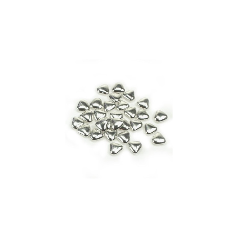 Dragées mini coeurs argent (90 g)