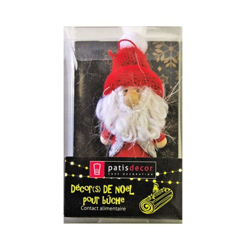 Père Noël bonnet rouge Patisdécor