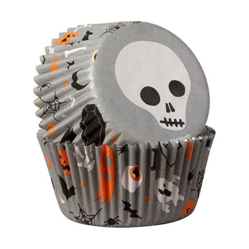 Caissette cupcake Halloween Tête de Mort Wilton (x75)