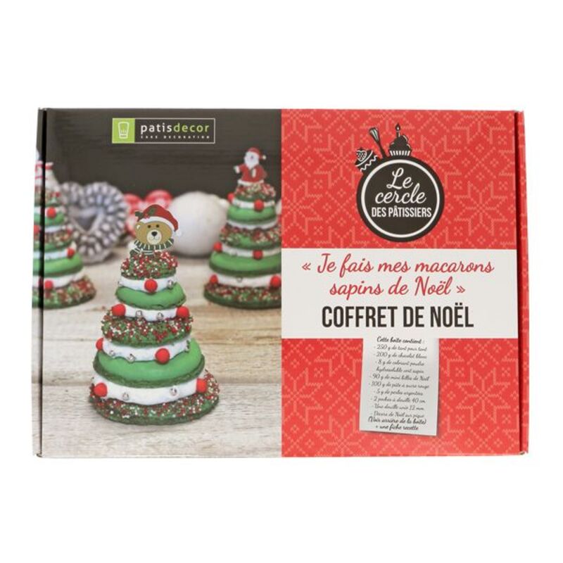 Coffret macarons Sapins de Noël