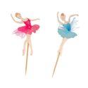 Cupcake Toppers Ballerines assorties (x12)