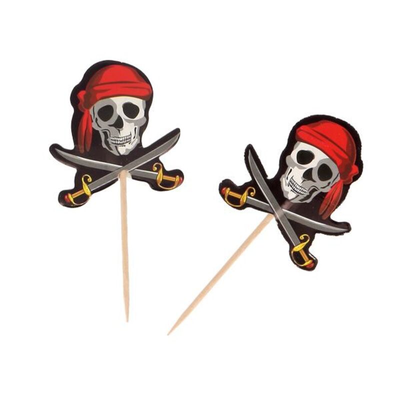 Pic déco cupcakes Pirates (x12)