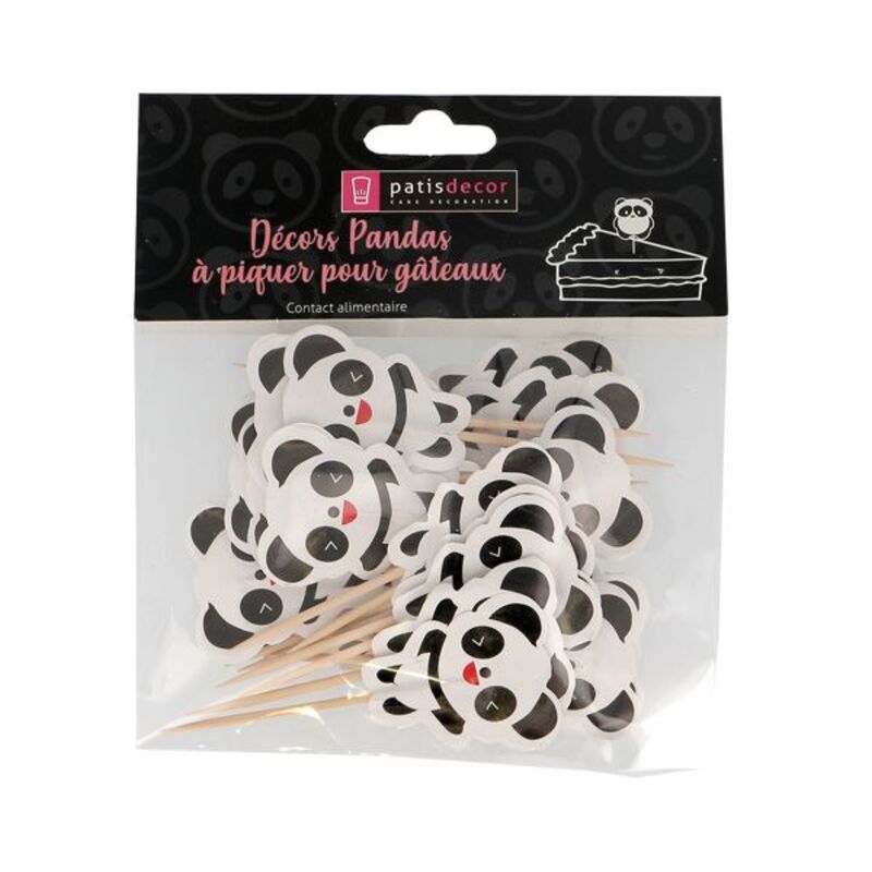 Cupcake Toppers Pandas (x20)