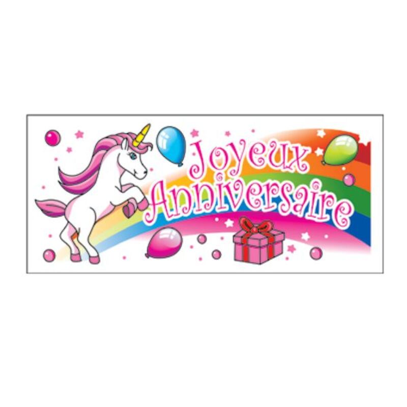 Banderole Anniversaire Licorne (x24)