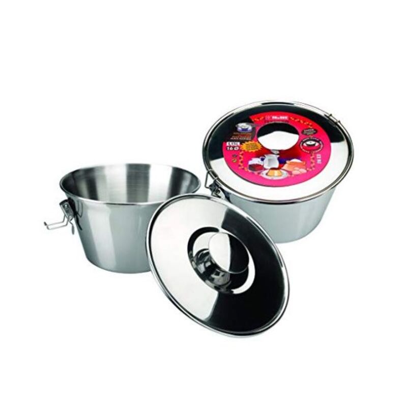 Moule à flan avec couvercle inox 16 cm