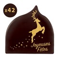 Décorations chocolat Joyeuses fêtes Cerf (x42)