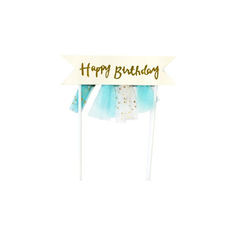 Cake topper banderole anniversaire Patisdécor