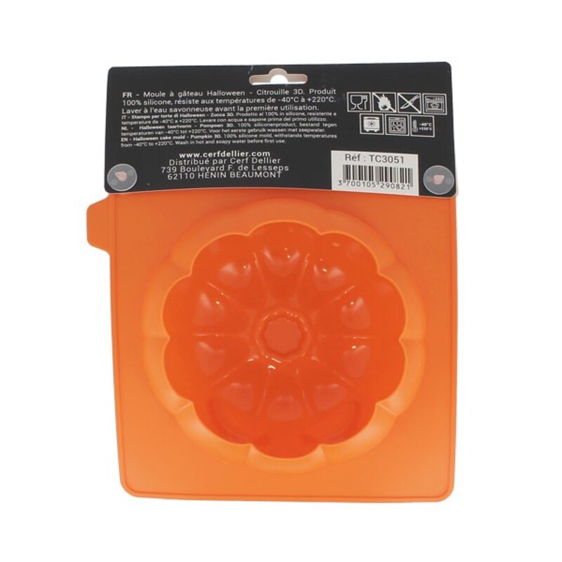 Moule silicone citrouille 3D Patisdécor