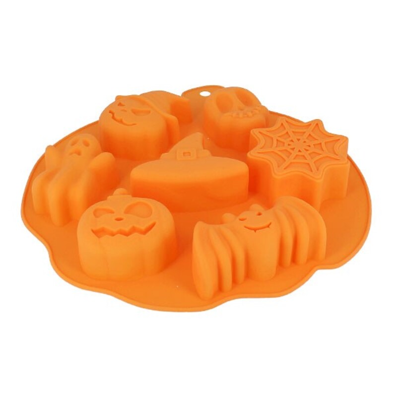 Moule Silicone 7 Empreintes Sujets d'Halloween