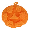 Moule Silicone 7 Empreintes Sujets d'Halloween