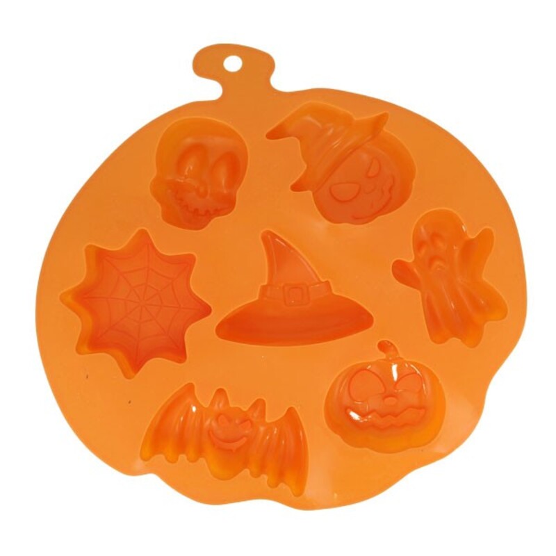 Moule Silicone 7 Empreintes Sujets d'Halloween