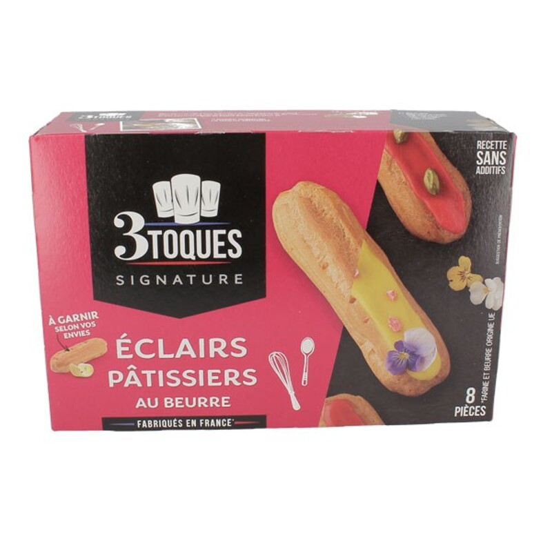 Eclairs pâtissiers au beurre (x8)