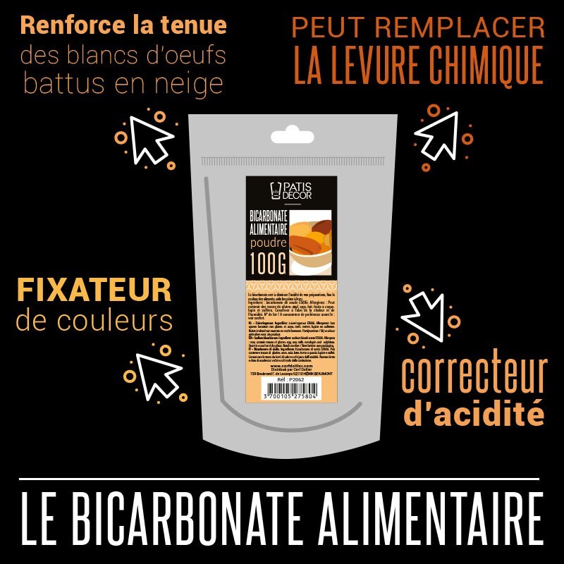 Bicarbonate alimentaire Patisdécor 100 g