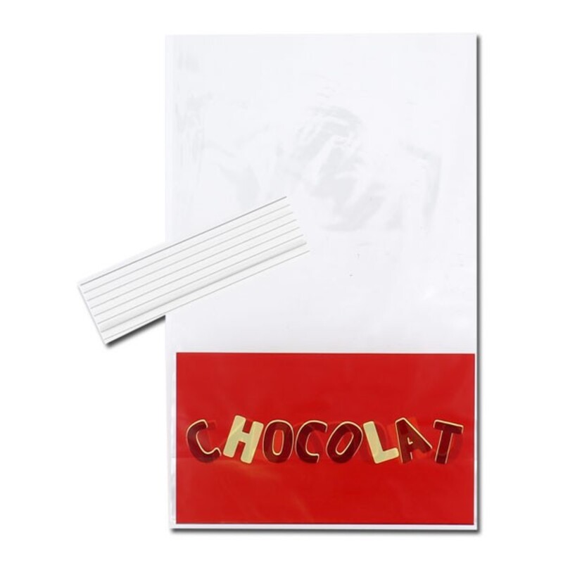 Sachets Chocolat + liens 14 x 23 cm (x10)