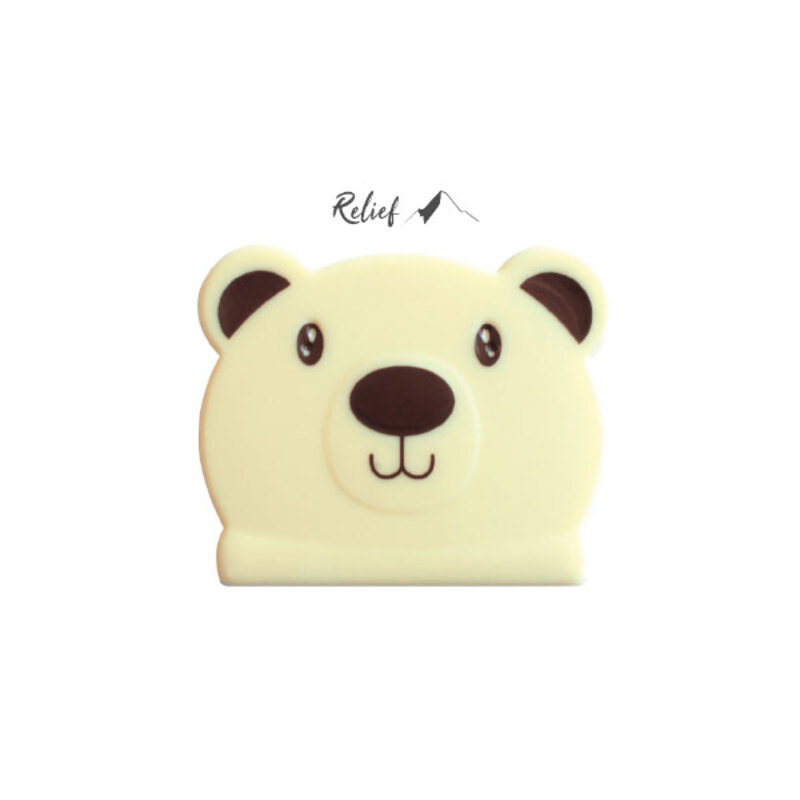 Embouts de bûches en chocolat blanc Tête d'ours (x54)