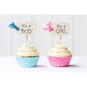 Caissette cupcake rose pois blancs (x50)