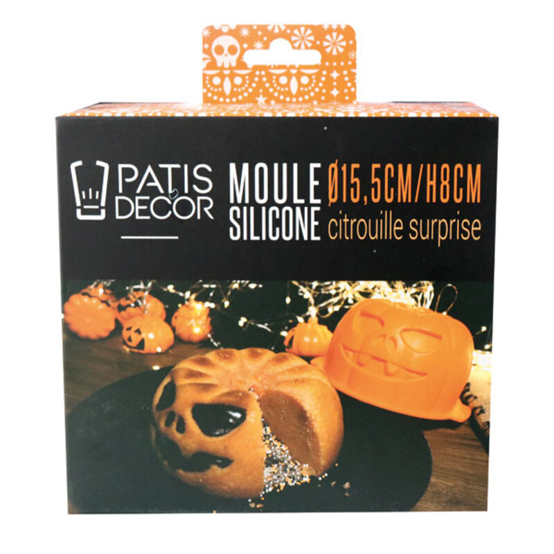 Moule silicone citrouille surprise 3D Patisdécor