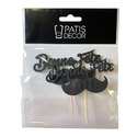 Cupcake Toppers Moustache "Bonne Fête Papa" (x2)