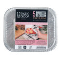 5 Barquettes de cuisson alu rectangulaires