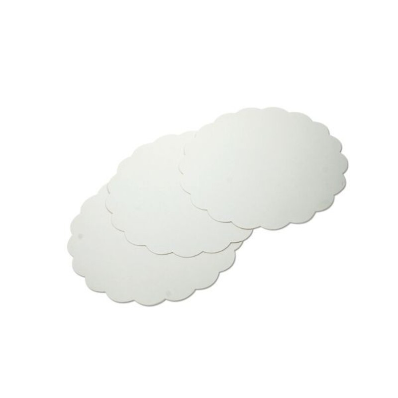 Rond carton festonné blanc (x250)