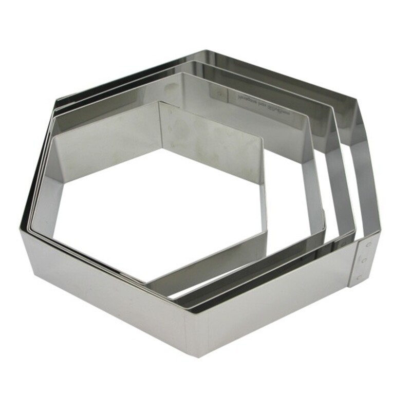 Hexagone à mousse inox ht 4,5 cm